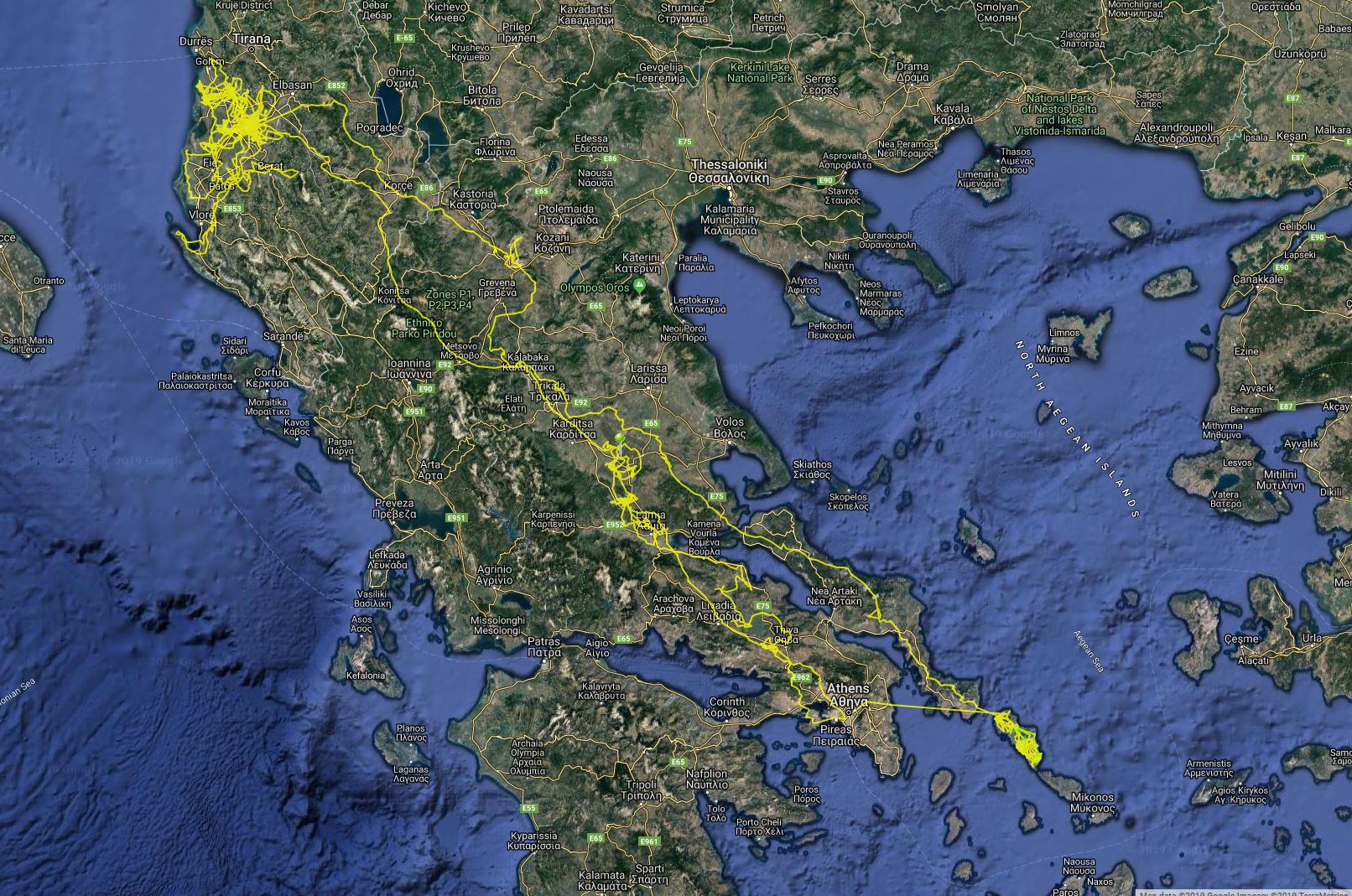 χάρτης μετακινήσεων